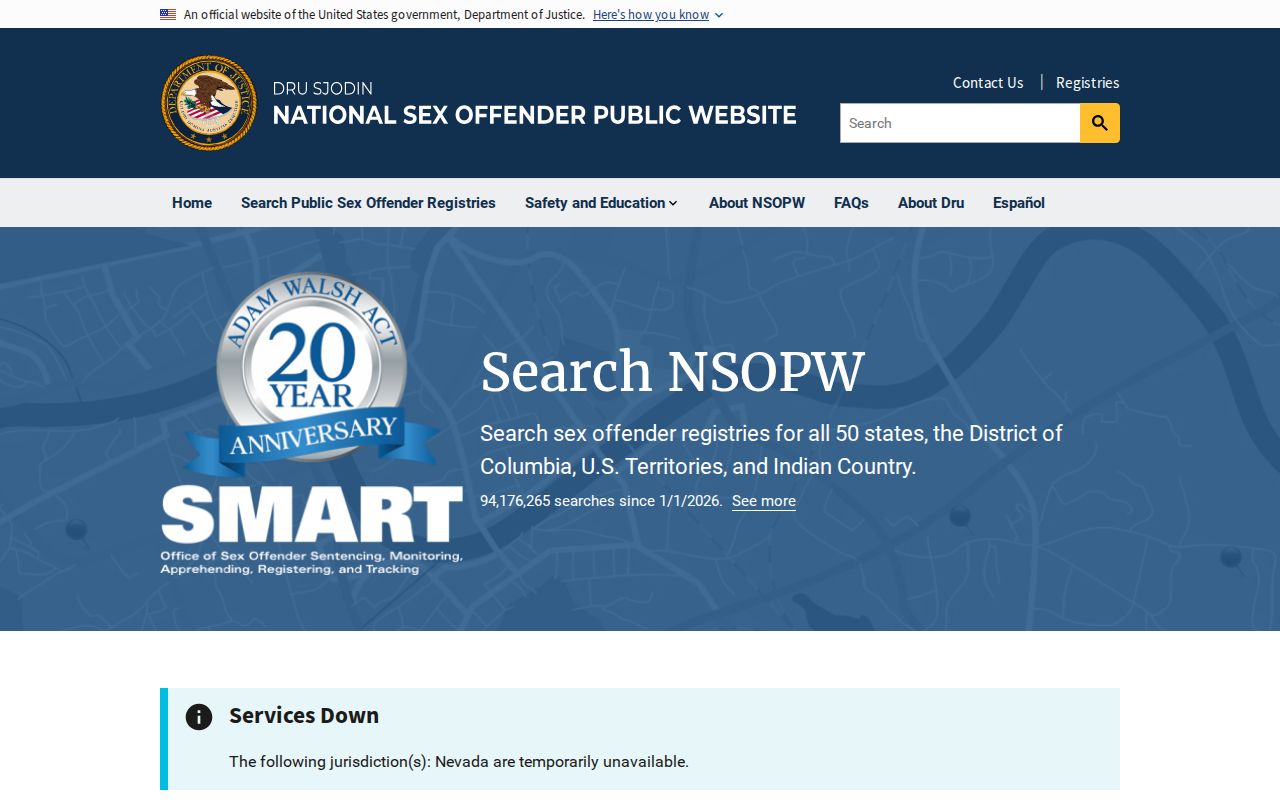 Rich County sex offender search using the national NSOPW registry