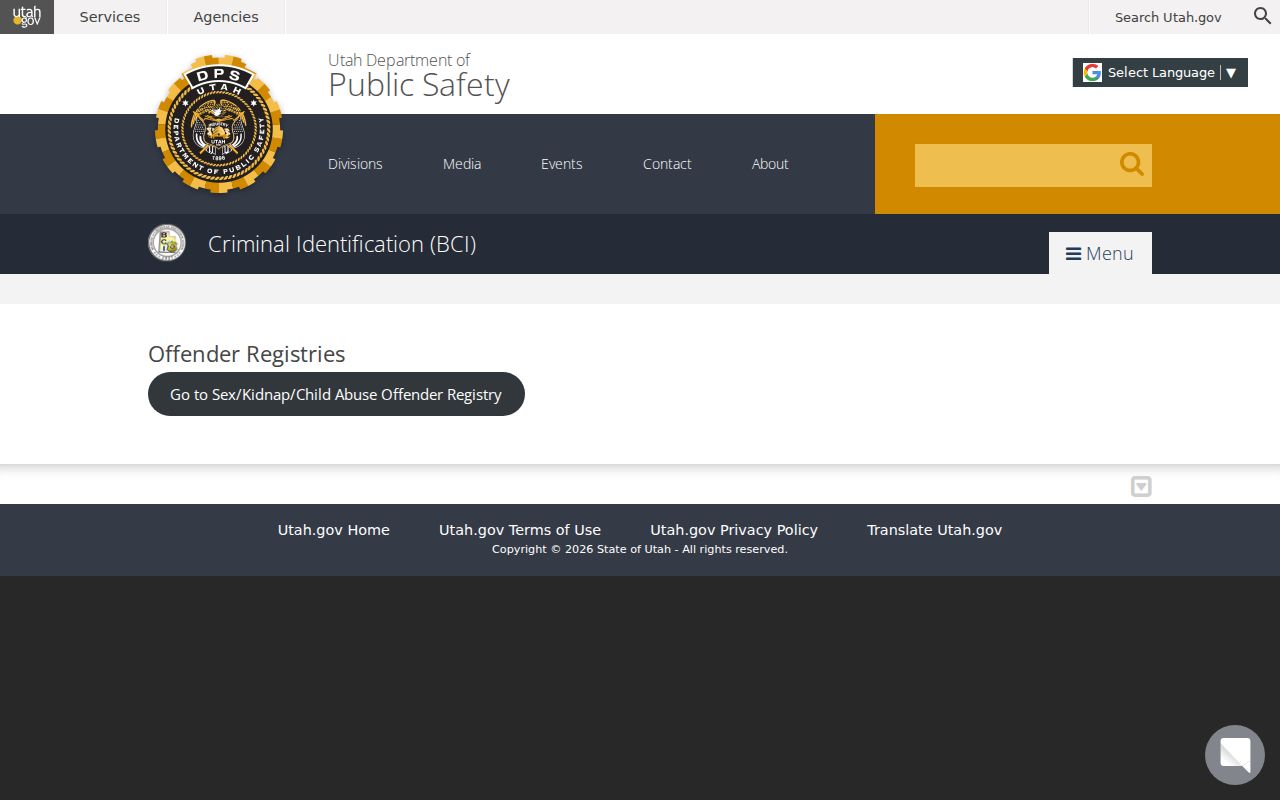Rich County sex offender search through Utah registry information