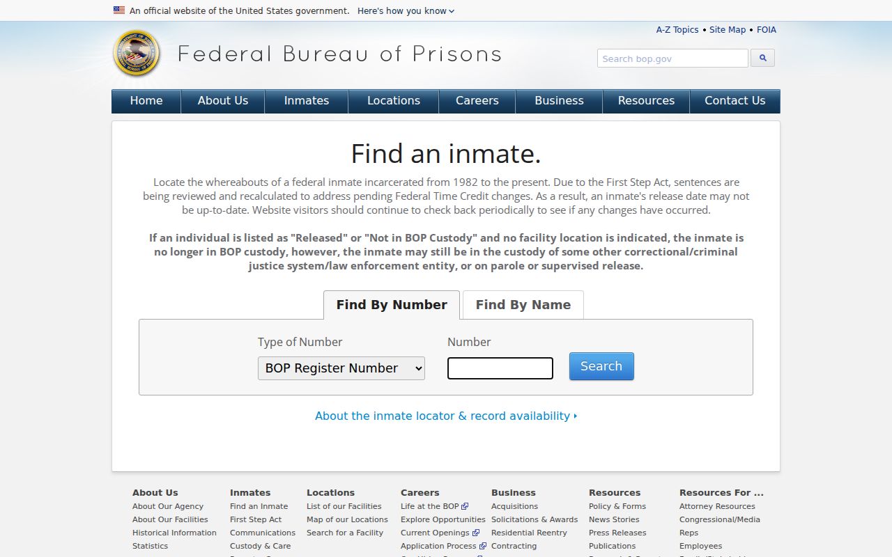 Rich County criminal records federal inmate locator
